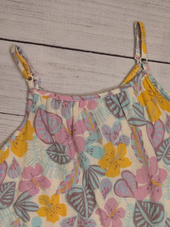 Cat & Jack Girls Floral Tank and Shorts Set - Yellow, Pink, Gray, Blue - Picture 11 of 13